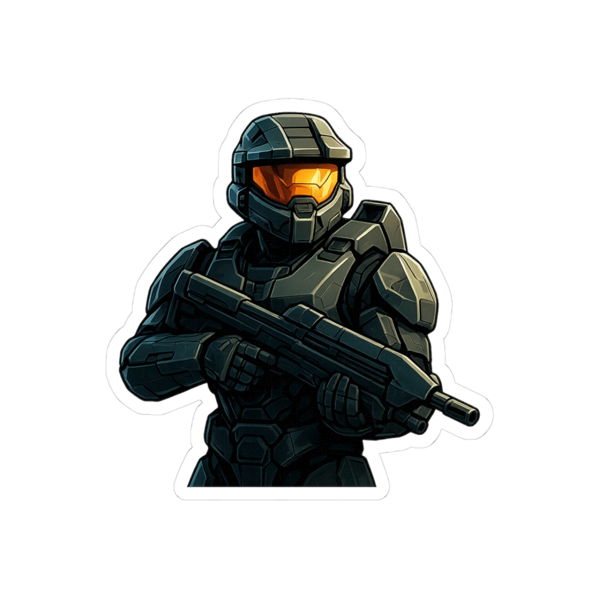 Master Chief Halo Sticker | Bold Vinyl Decal - alternate angle 1, merchandise