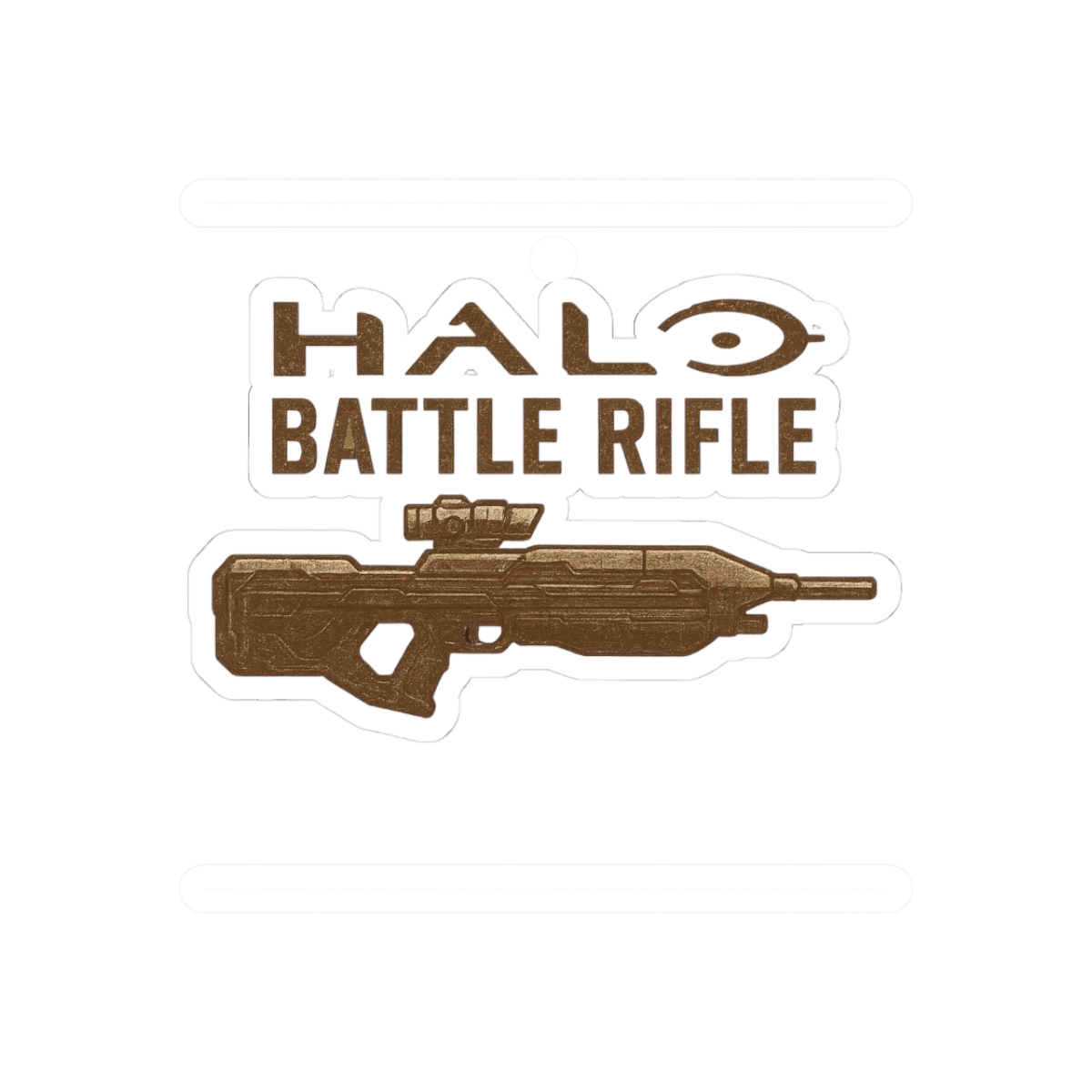 Halo Battle Rifle Gamer Sticker - Halo Gear official stickers merch