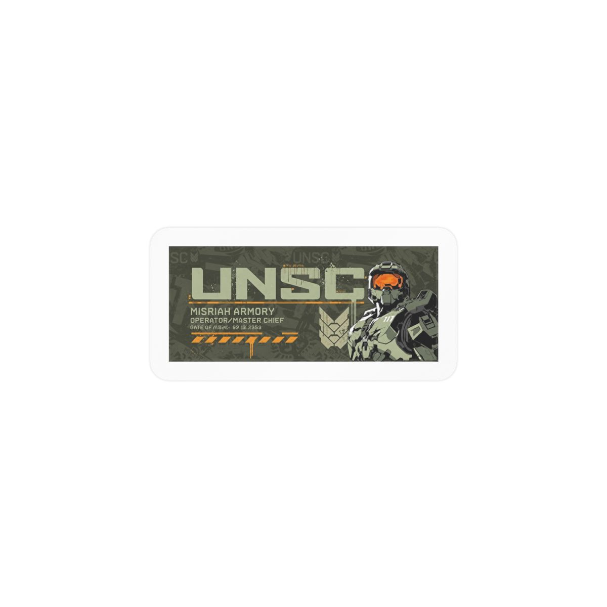 Halo UNSC Adhesive Vinyl Decal - Iconic Halo Sticker for Laptop, Car or Water Bottle | Halo Gear - alternate angle 1, merchandise