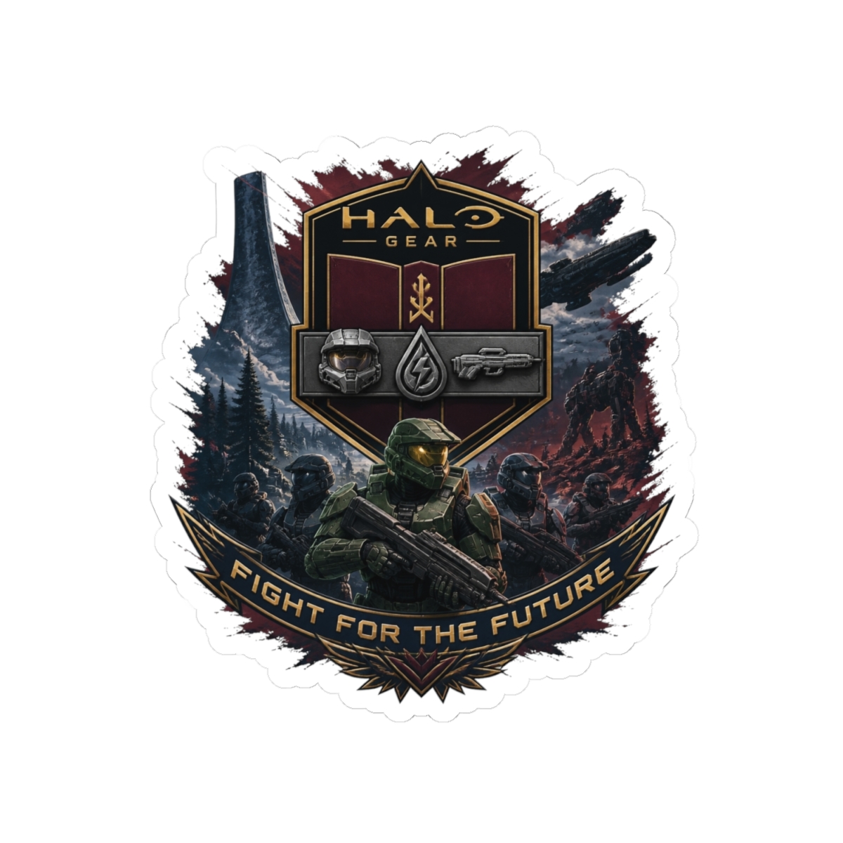 Halo Gear "Fight for the Future" Sticker - alternate angle 2, merchandise